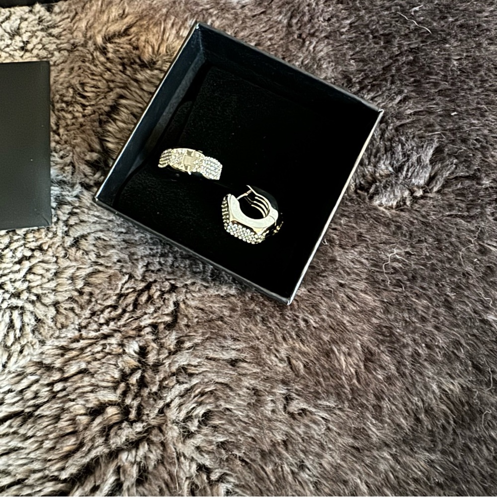 Versace Silver & Crystal Earrings - Picture 7 of 8